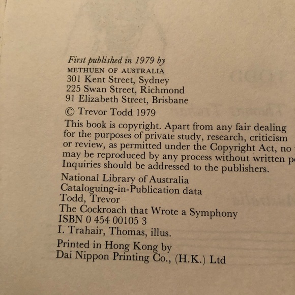 Vintage children’s Book by Trevor Todd - The Cockroach Who Write A Symphony - Picture 6 of 7